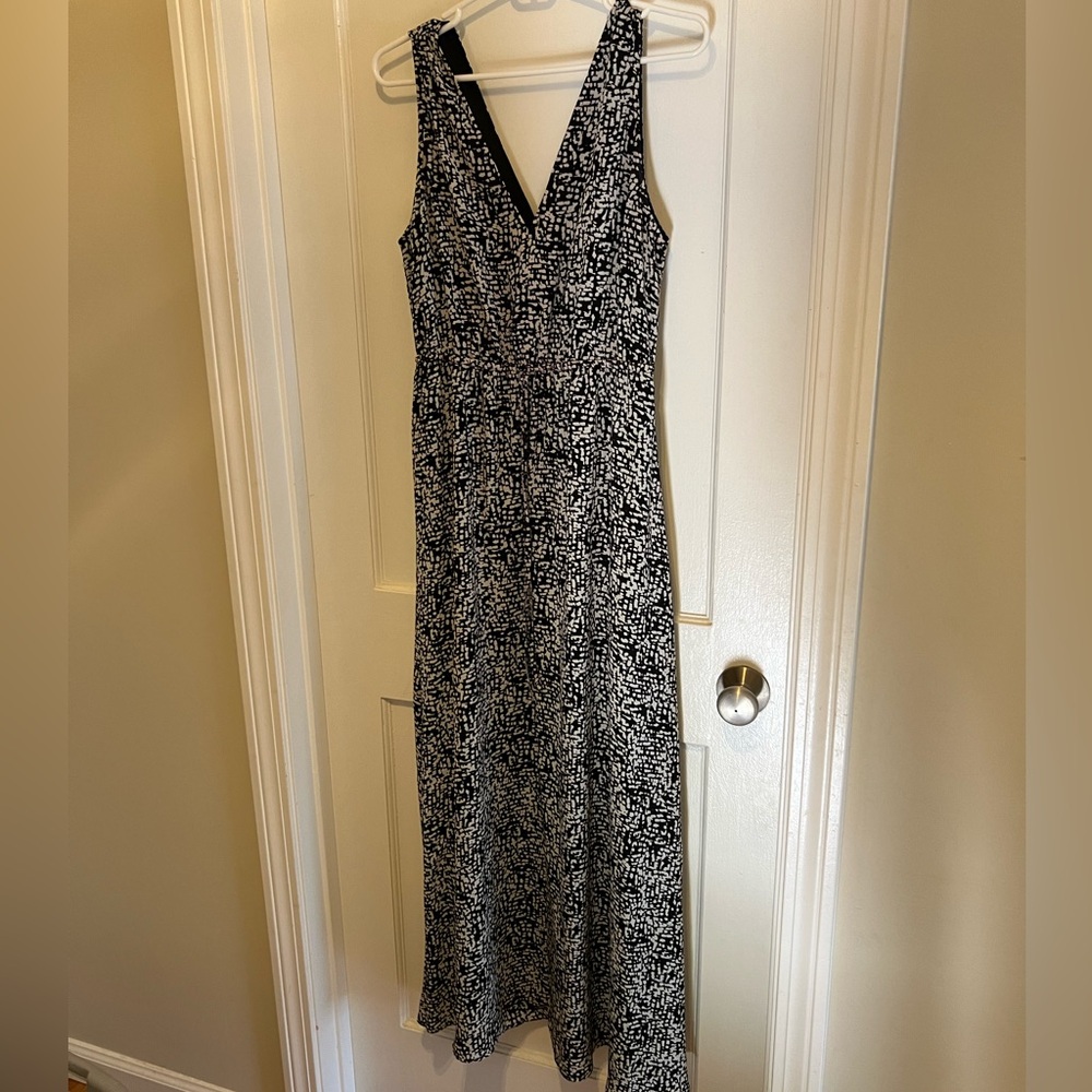 Leith Black and White Patterned Maxi Dress